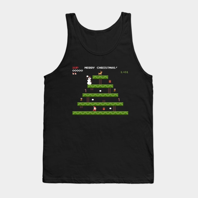 merry christmas retro pixel video game Tank Top by walterorlandi